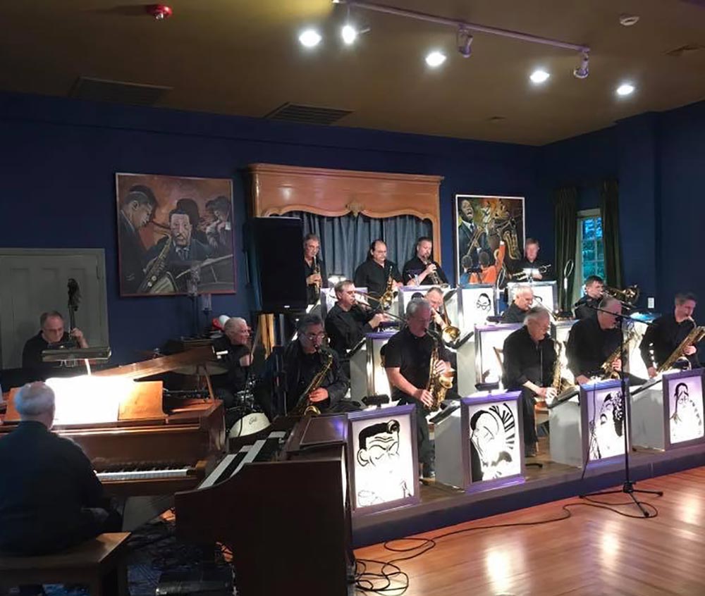The Long Island Jazz Orchestra performing at a Long Island night club.