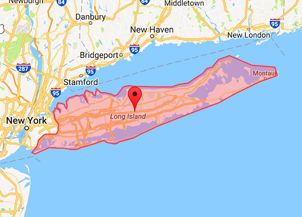 The service area of the Long Island Jazz Orchestra includes all of Long Island, NY.