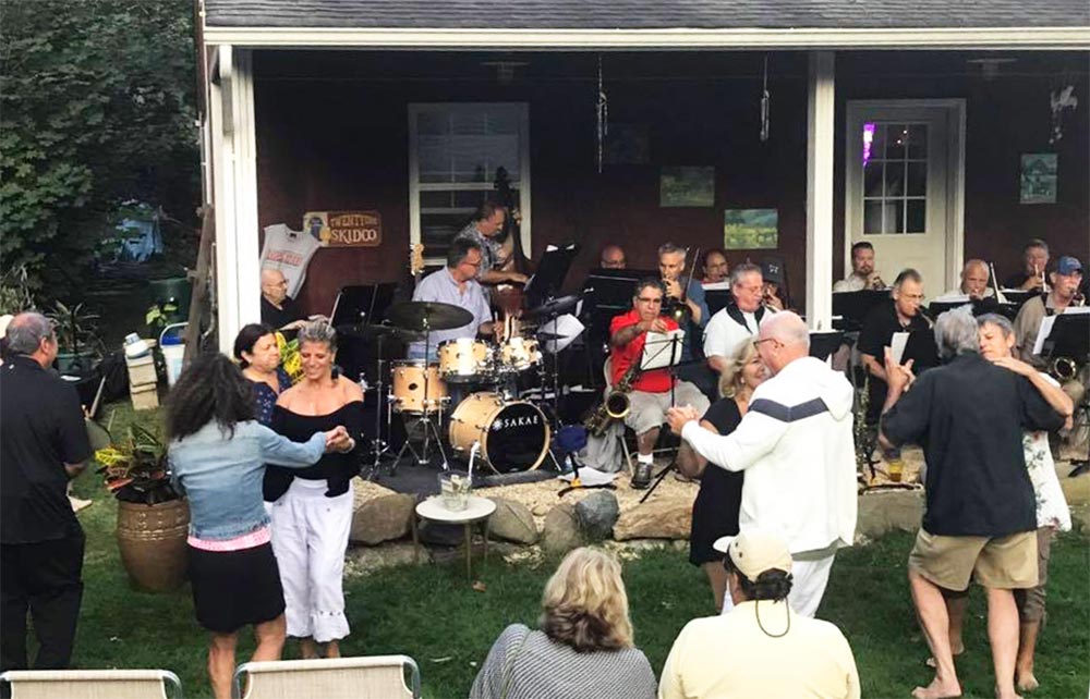 The Long Island Jazz Orchestra performing for an outdoor dinner dance.